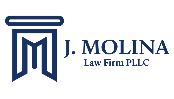 Blue logo of J. Molina Law Firm PLLC